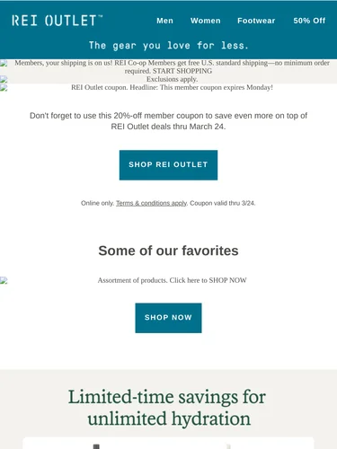 REI Sale Announcement