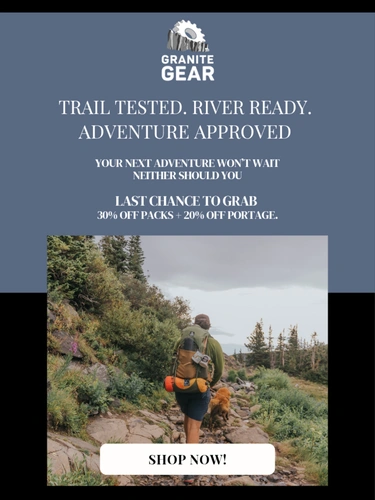 Granite Gear Sale Announcement