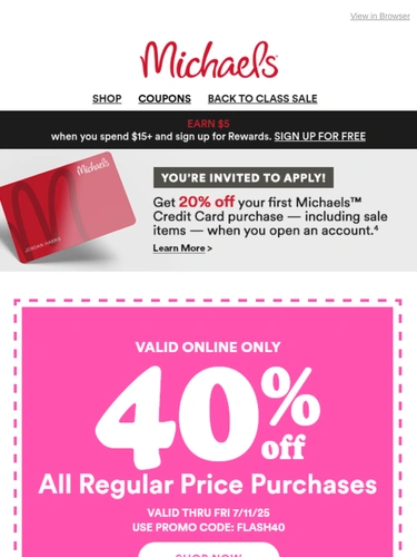 Michaels Newsletter