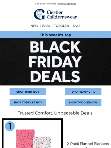 Gerber Childrenswear Sale Announcement