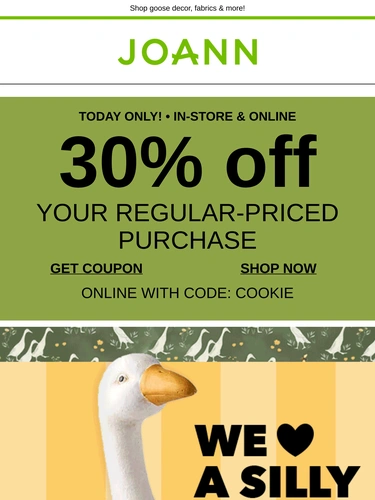 Joann Sale Announcement
