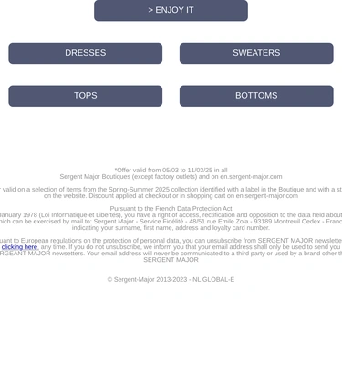 Sergent Major Sale Announcement