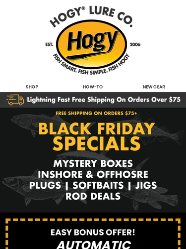 Hogylures Sale Announcement