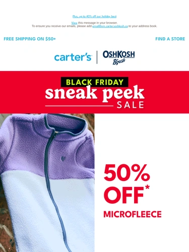 Carter's OshKosh Sale Announcement