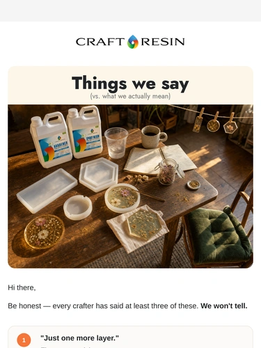 Craft Resin Sale Announcement