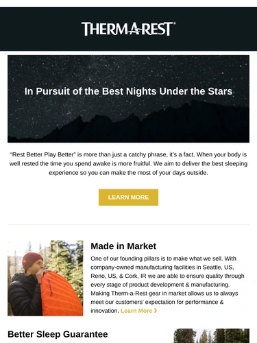 Therm-a-Rest Newsletter