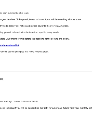 Heritage Foundation Loyalty Program