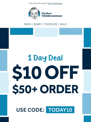 Gerber Childrenswear Sale Announcement