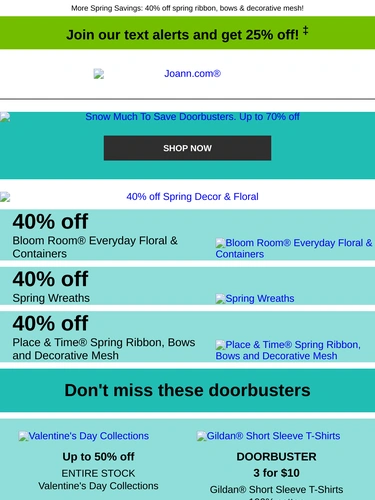 Joann Sale Announcement