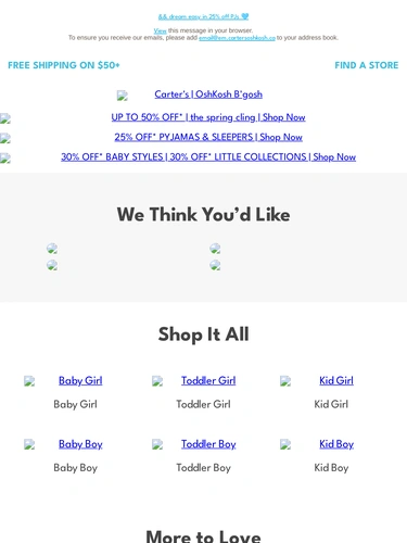Carter's OshKosh Sale Announcement