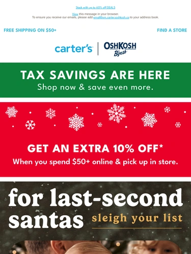 Carter's OshKosh Sale Announcement