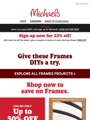 Michaels Sale Announcement