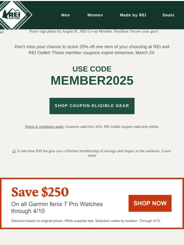 REI Sale Announcement