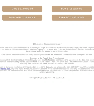 Sergent Major Sale Announcement