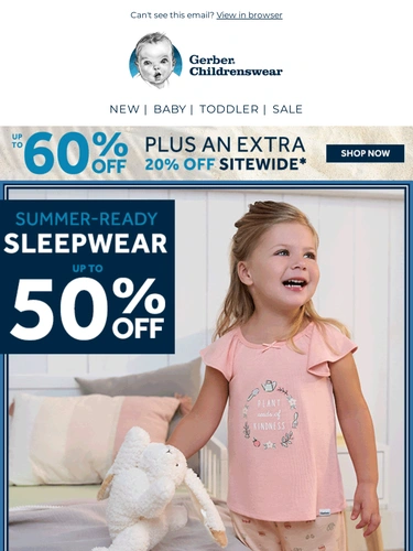Gerber Childrenswear Sale Announcement