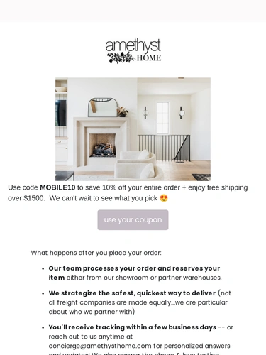 Amethyst Home Sale Announcement