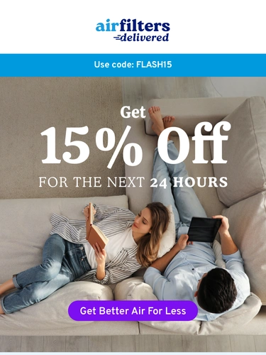 Air Filters Delivered Sale Announcement