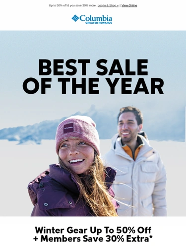 Columbia Sportswear Sale Announcement
