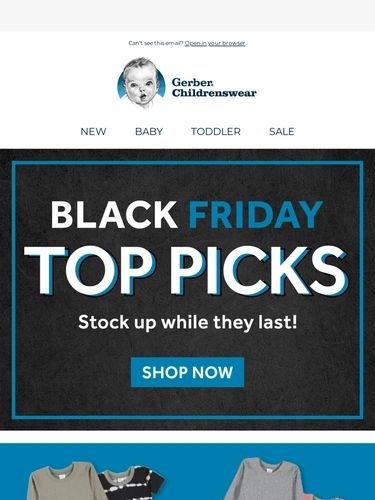 Gerber Childrenswear Sale Announcement