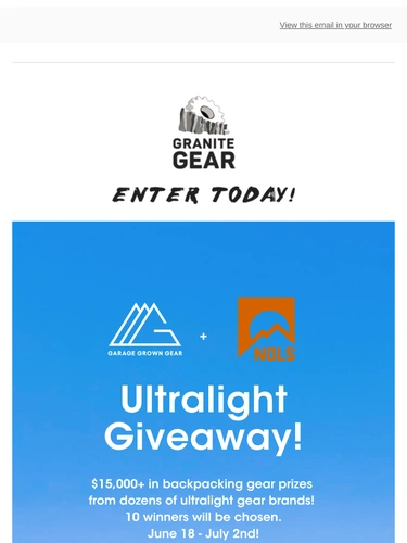 Granite Gear Newsletter