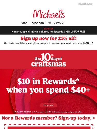 Michaels Sale Announcement