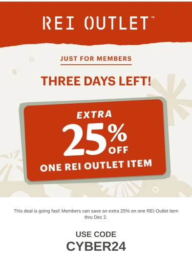 REI Sale Announcement
