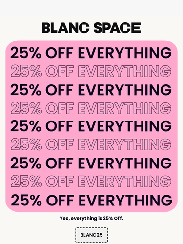 Blanc Space Sale Announcement