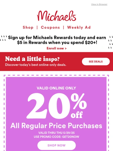 Michaels Newsletter