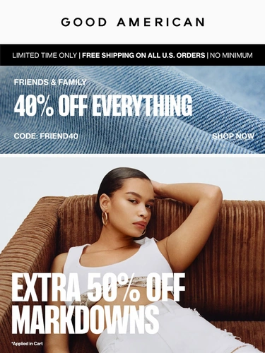 Good American Sale Announcement