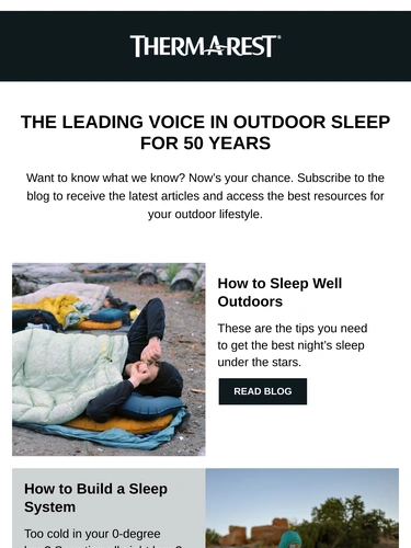 Therm-a-Rest Newsletter