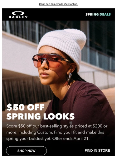 Oakley Sale Announcement