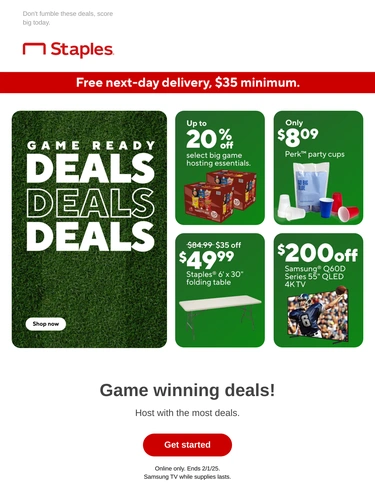 Staples Sale Announcement