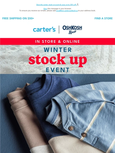 Carter's OshKosh Sale Announcement