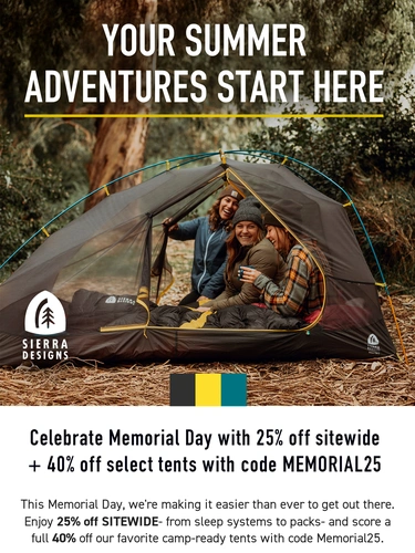 Sierra Designs Sale Announcement