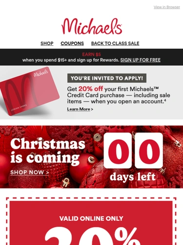 Michaels Sale Announcement