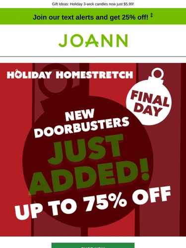 Joann Sale Announcement