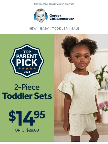 Gerber Childrenswear Sale Announcement