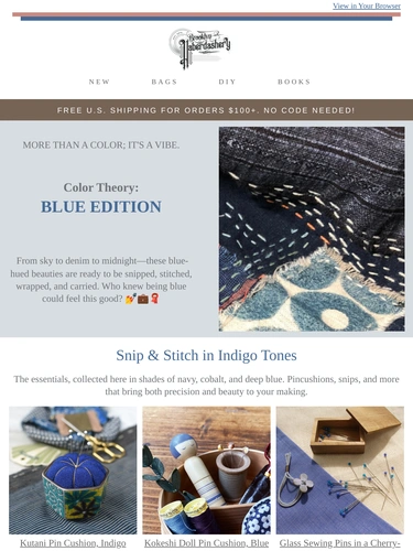 Brooklyn Haberdashery Newsletter