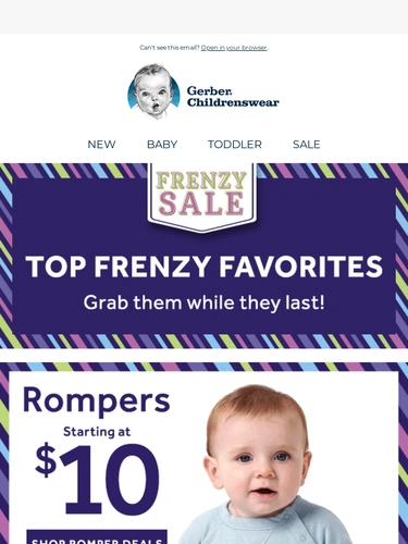 Gerber Childrenswear Sale Announcement
