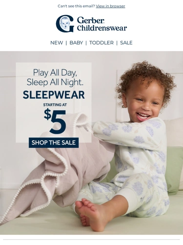 Gerber Childrenswear Sale Announcement