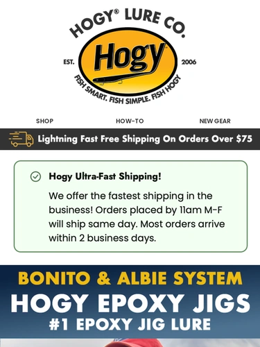 Hogylures Sale Announcement
