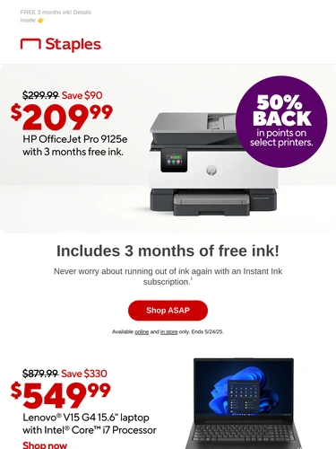 Staples Sale Announcement