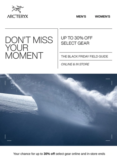 Arc'teryx Sale Announcement