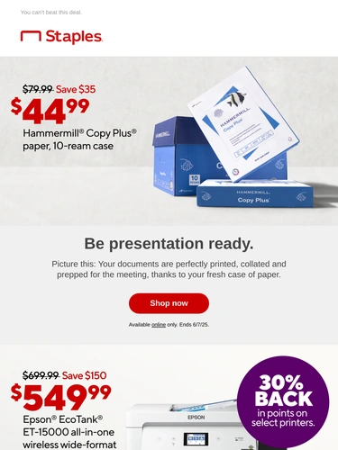 Staples Sale Announcement
