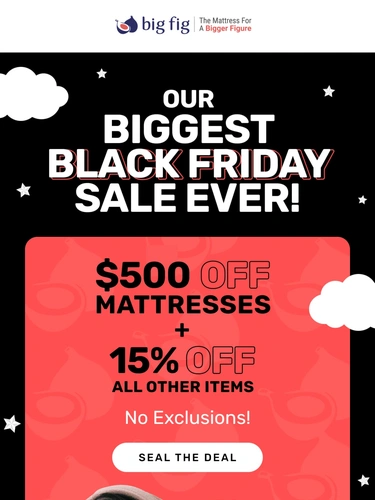 Big Fig Mattress Sale Announcement