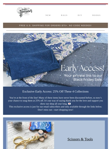 Brooklyn Haberdashery Sale Announcement