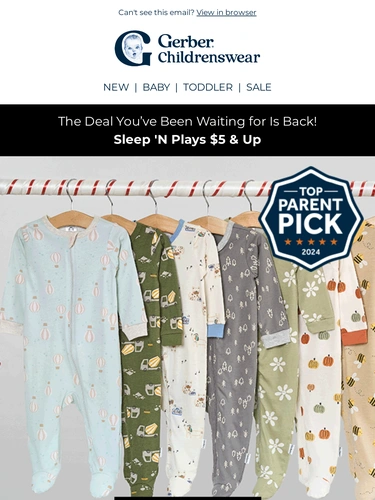 Gerber Childrenswear Sale Announcement