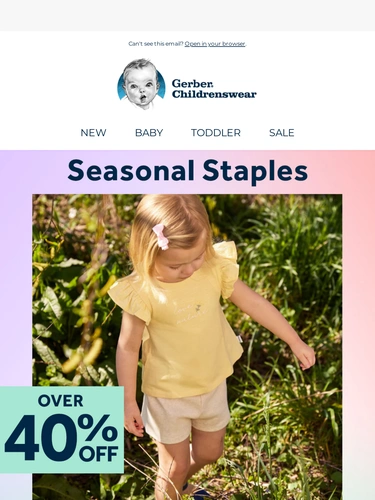 Gerber Childrenswear Sale Announcement