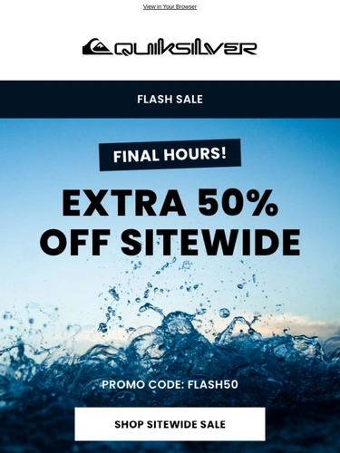 Quiksilver Sale Announcement