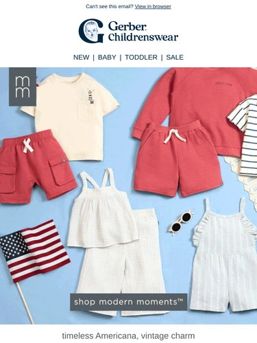 Gerber Childrenswear Sale Announcement